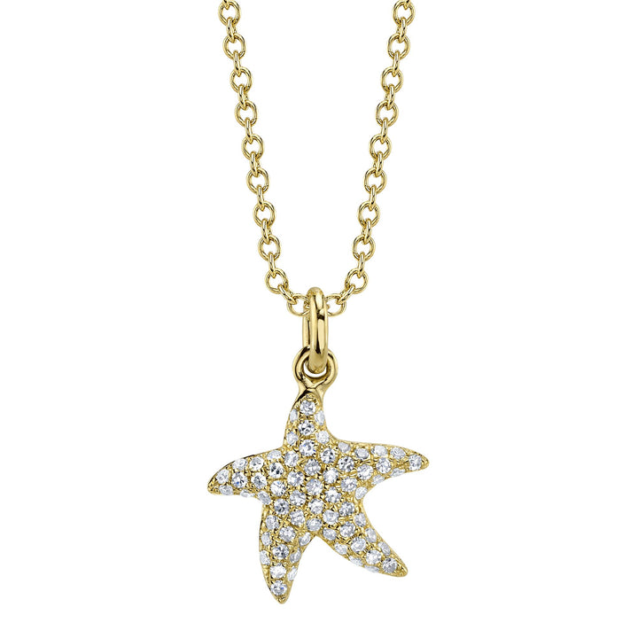 Shy Creation Diamond Starfish Necklace - The Diamond Guys