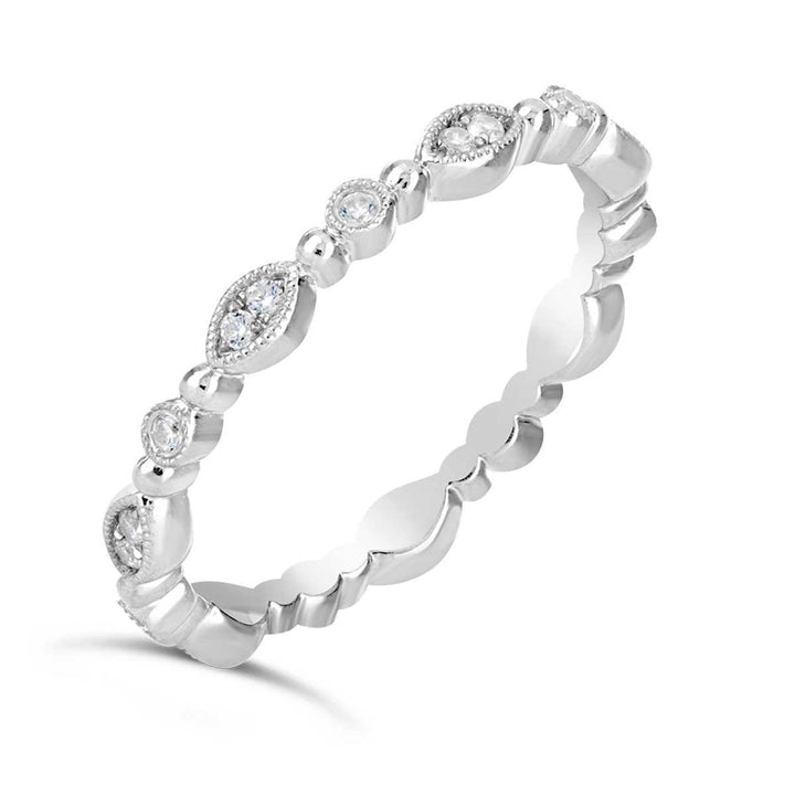 Vintage Inspired Diamond Band - YJA3223R - The Diamond Guys