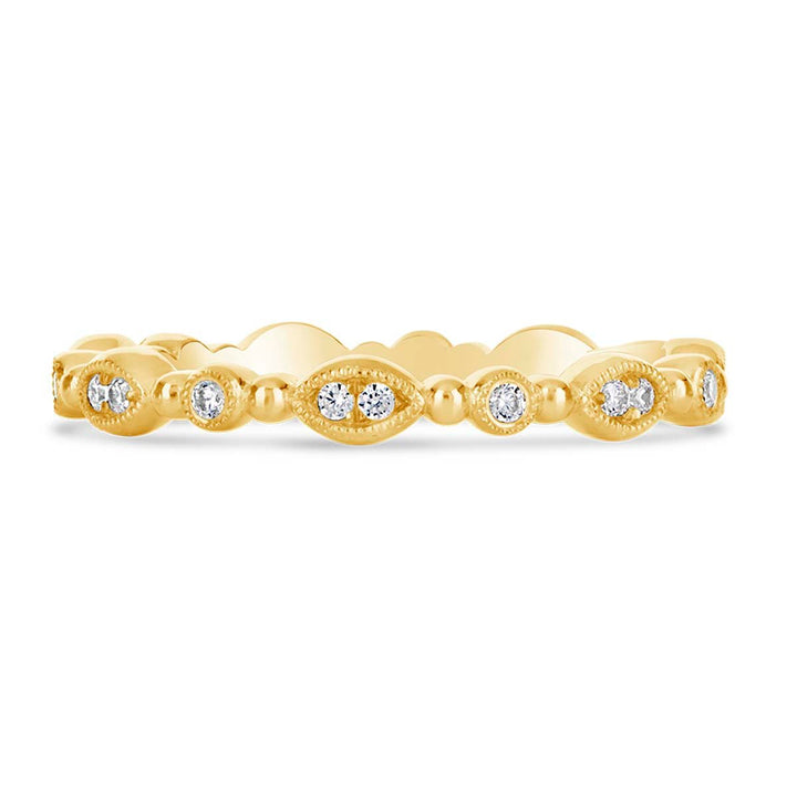 Vintage Inspired Diamond Band - YJA3223R - The Diamond Guys