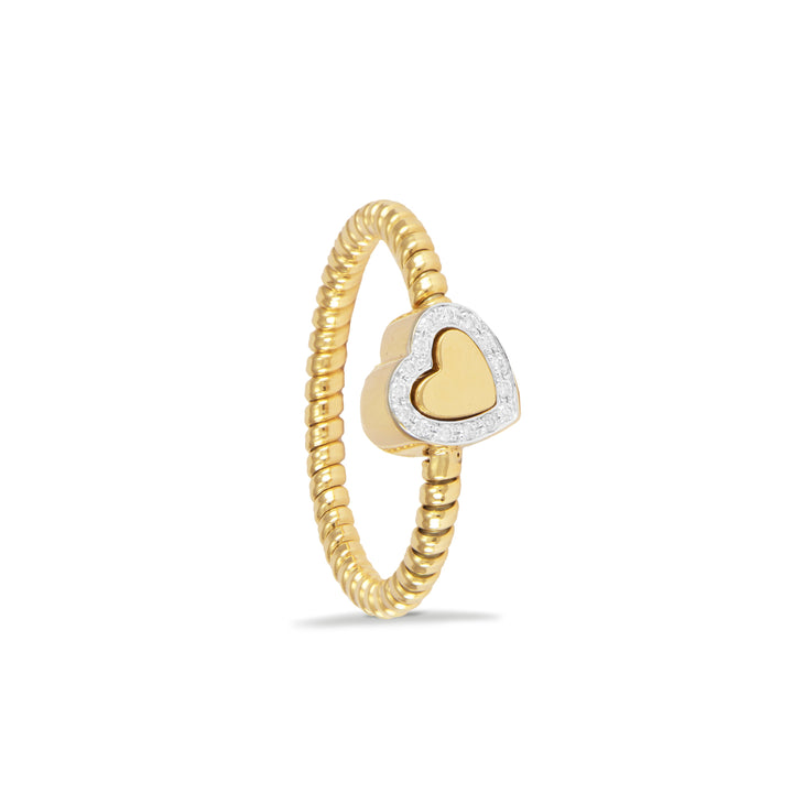 K Di Kuore Italian Diamond Heart Halo Flexi Ring - K434878