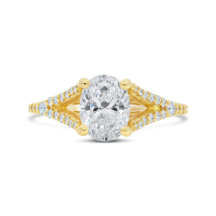 Split Shank Diamond Engagement Ring - 122987-OV