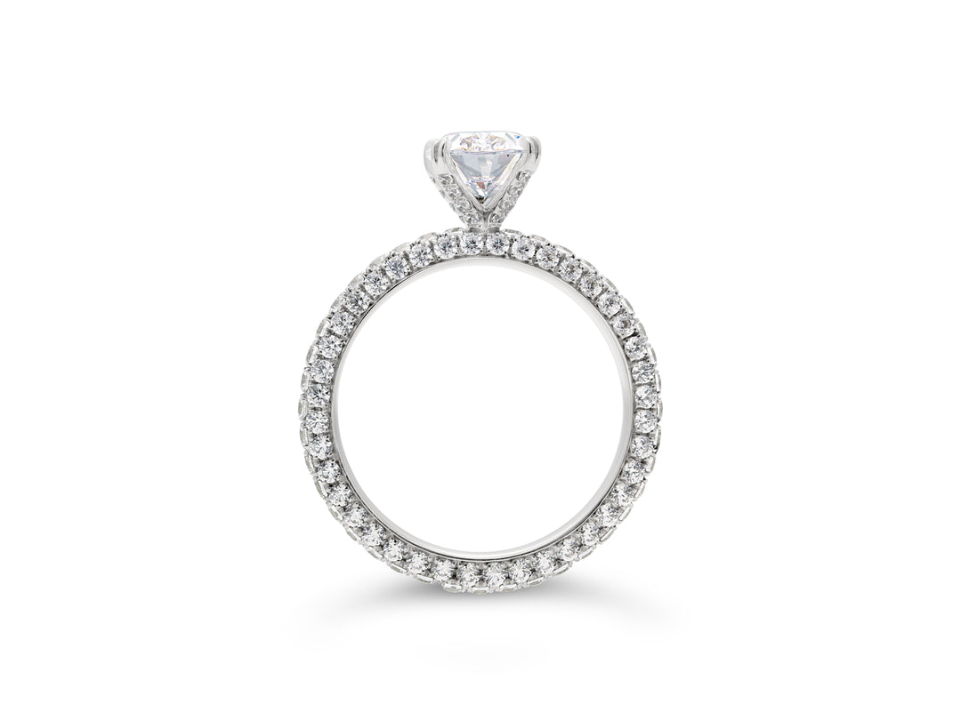 Pave Diamond Eternity Engagement Ring-  - YJC0165R-S - The Diamond Guys