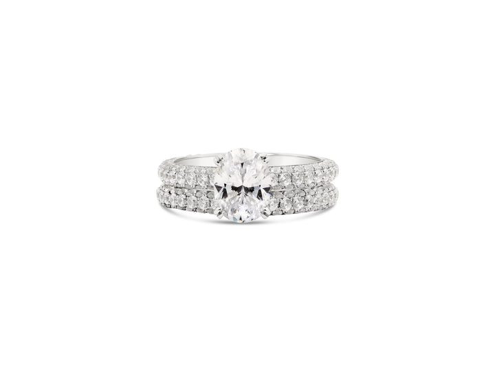 Pave Diamond Eternity Engagement Ring-  - YJC0165R-S - The Diamond Guys