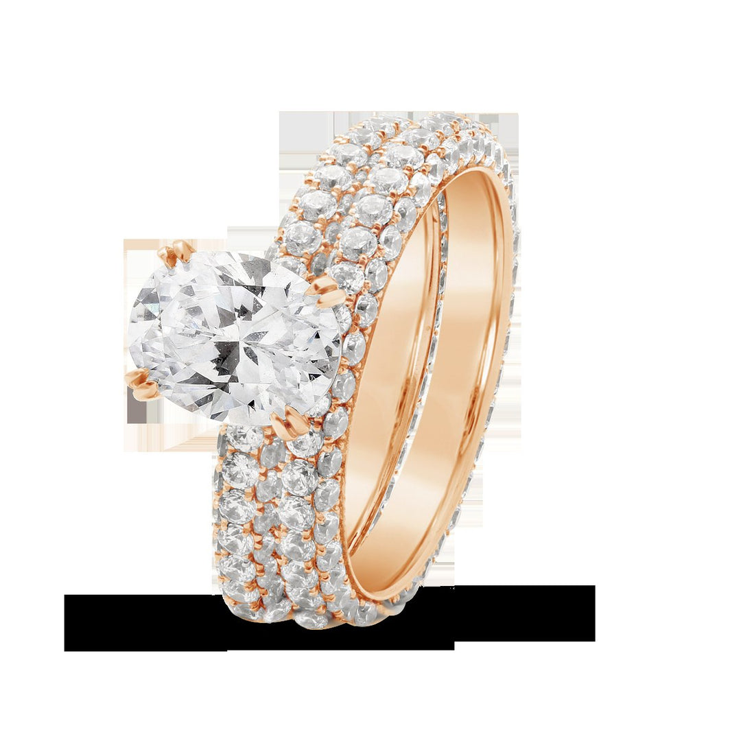 Pave Diamond Eternity Engagement Ring-  - YJC0165R-S - The Diamond Guys