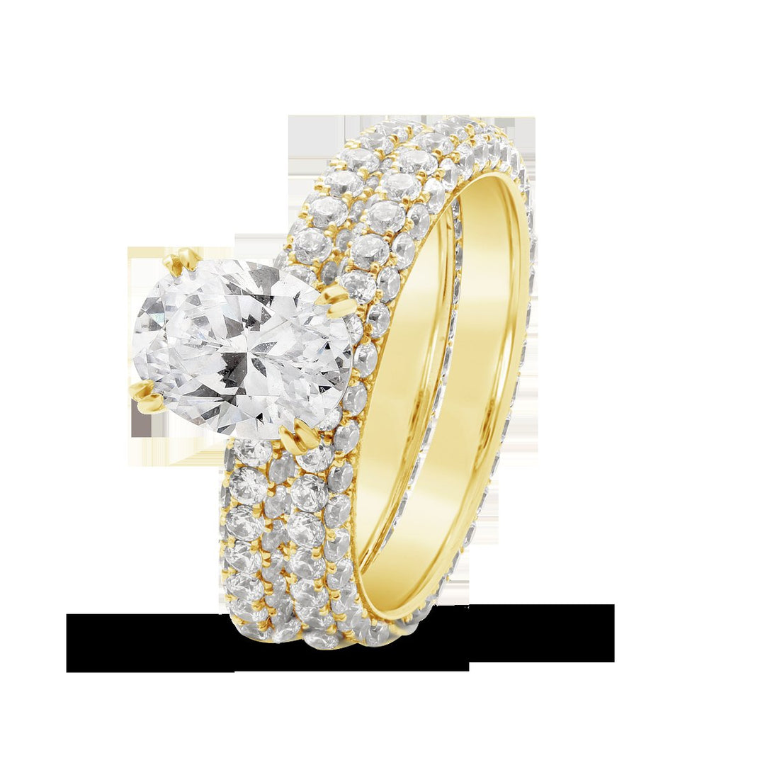 Pave Diamond Eternity Engagement Ring-  - YJC0165R-S - The Diamond Guys