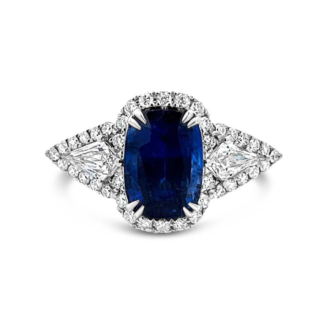 White Gold Diamond and Sapphire Fashion Ring - RG945
