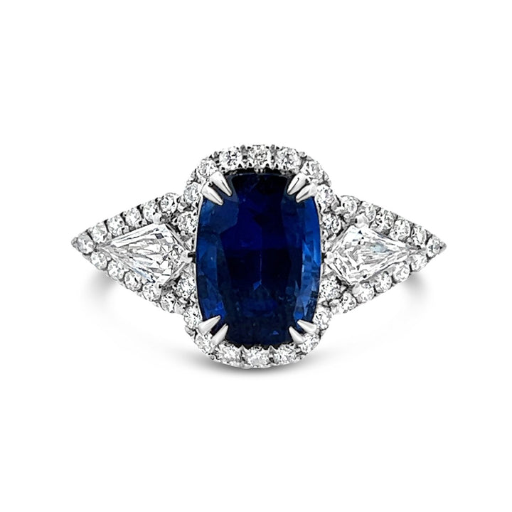 White Gold Diamond and Sapphire Fashion Ring - RG945