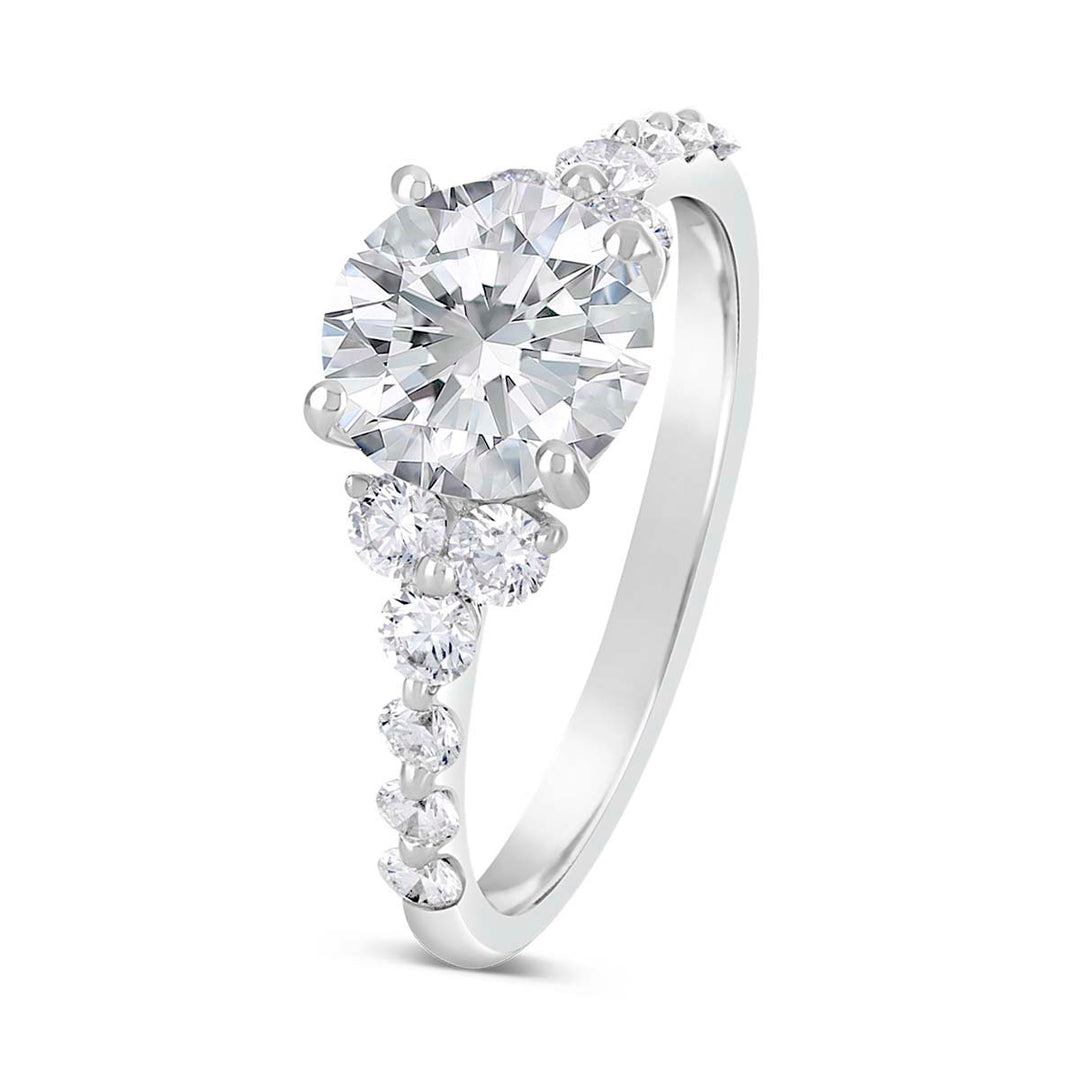 Shared Prong Classic Diamond Engagment Ring - The Diamond Guys