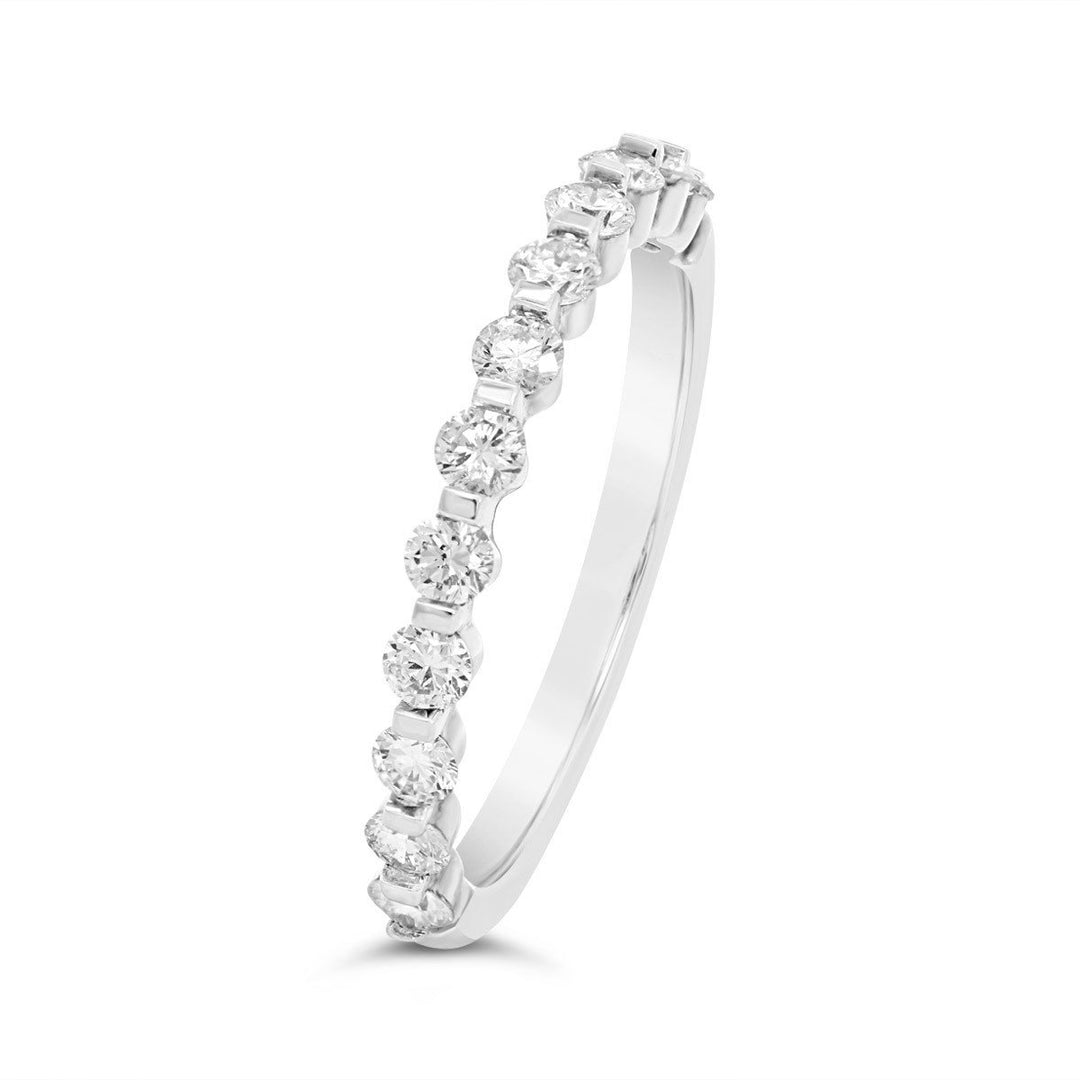 Spaced Out Half Way Set Diamond Band - MR23496