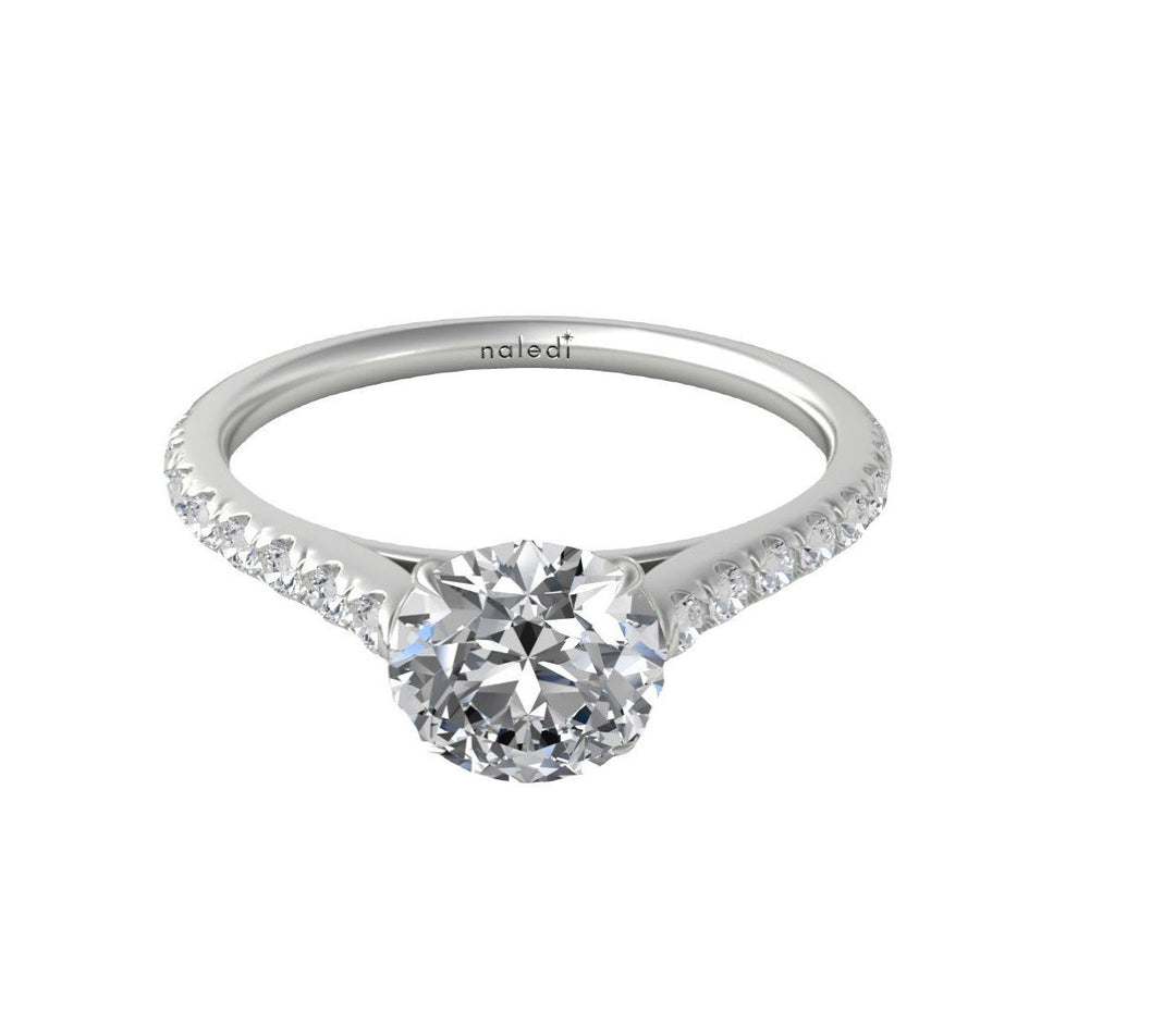 Classic Pave Diamond Engagement Ring - The Diamond Guys
