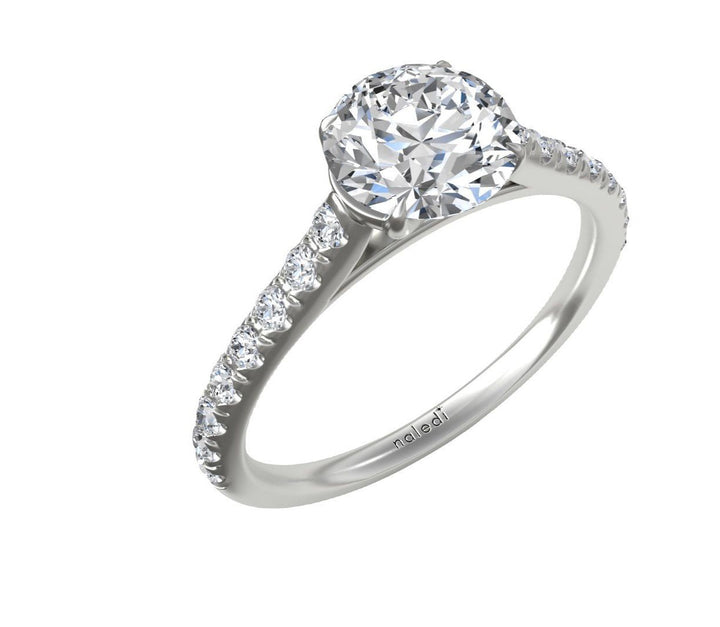 Classic Pave Diamond Engagement Ring - The Diamond Guys