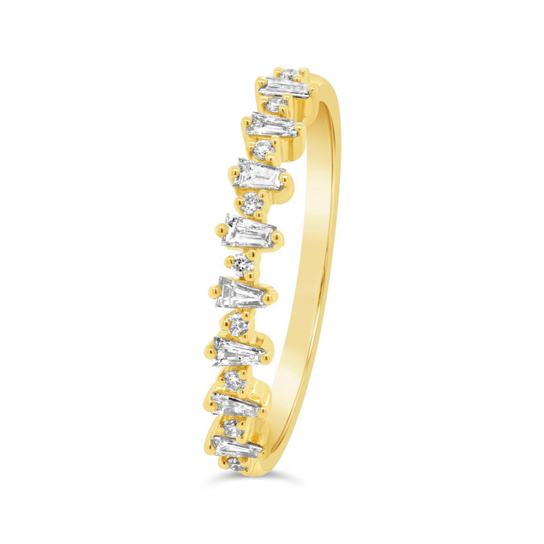 Yellow Gold  Diamond Stackable Band - The Diamond Guys