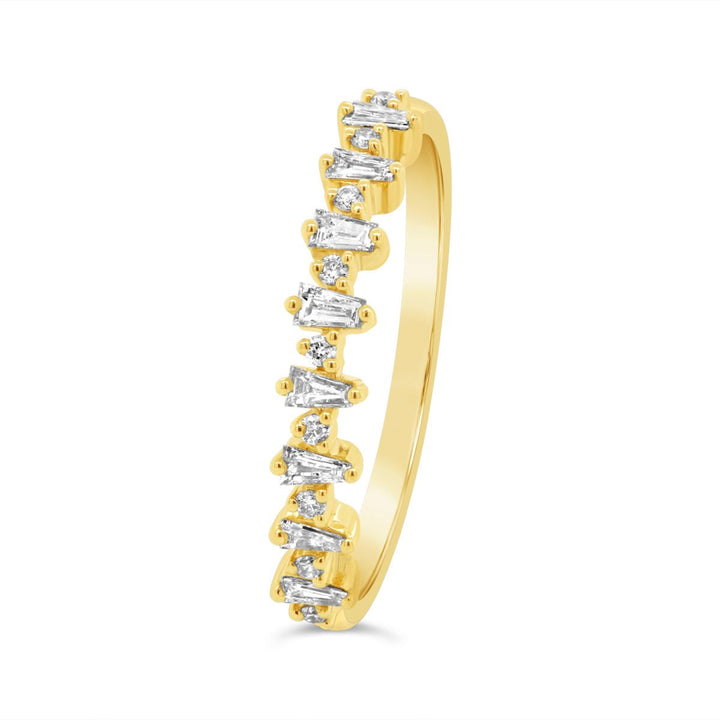 Yellow Gold  Diamond Stackable Band - The Diamond Guys