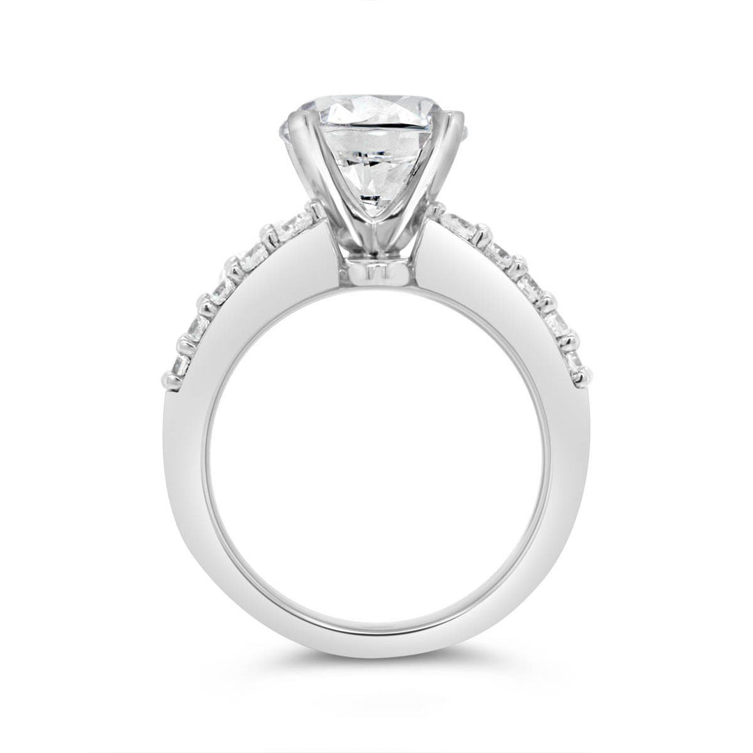Wide Band Diamond Engagement Ring with Marquise Diamonds- YJC3522R - The Diamond Guys