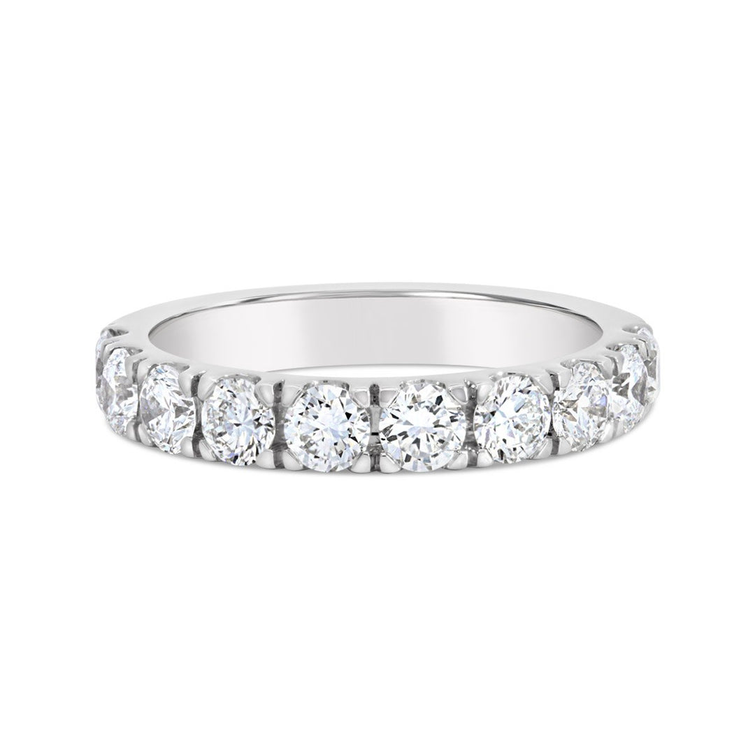 Laboratory Grown Diamond Band set 1/2 Way with 10 RD - 62580RW - The Diamond Guys