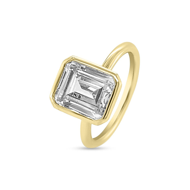 Classic Bezel Set Diamond Engagement Ring