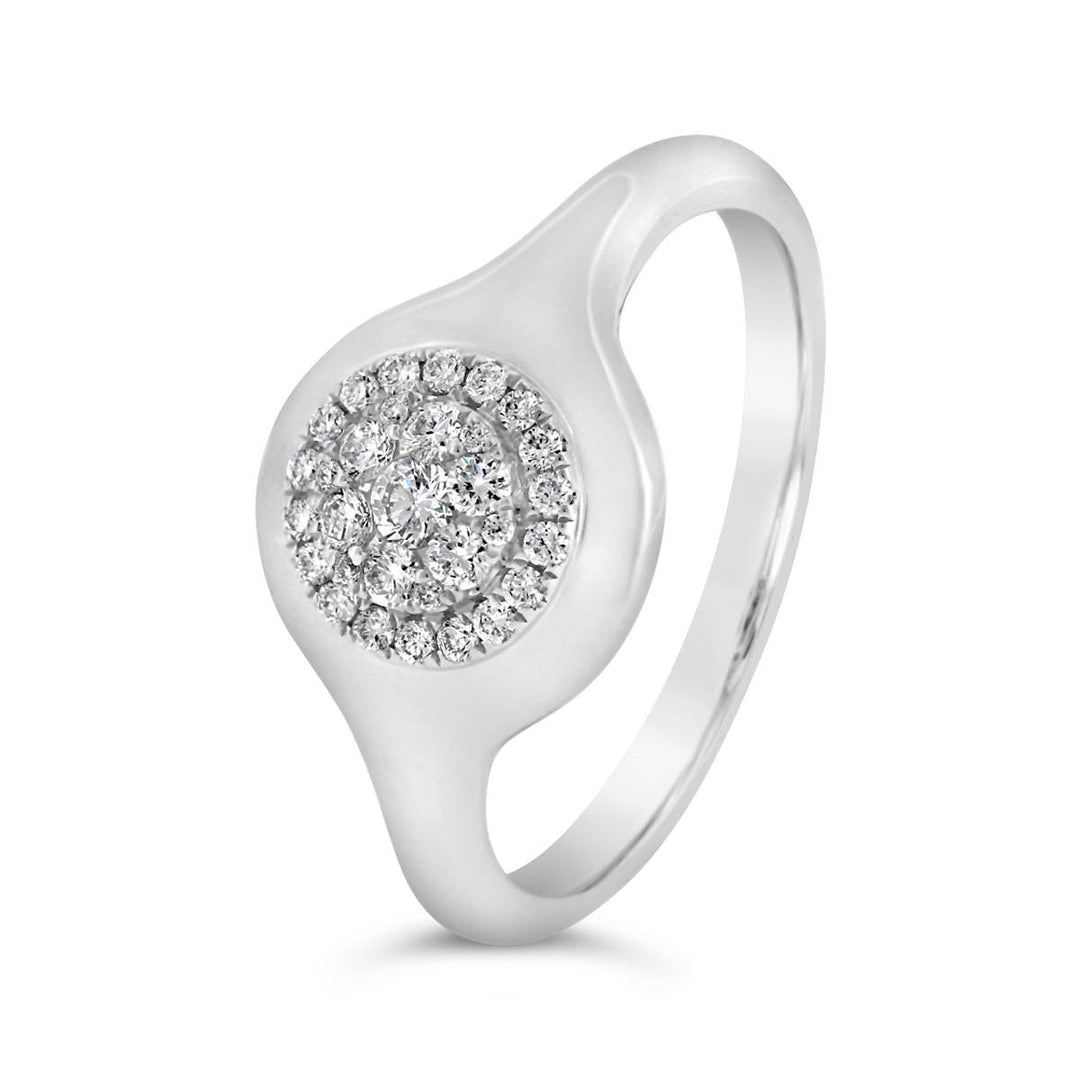 Pave Diamond Signet Ring