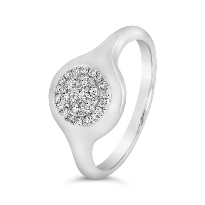 Pave Diamond Signet Ring