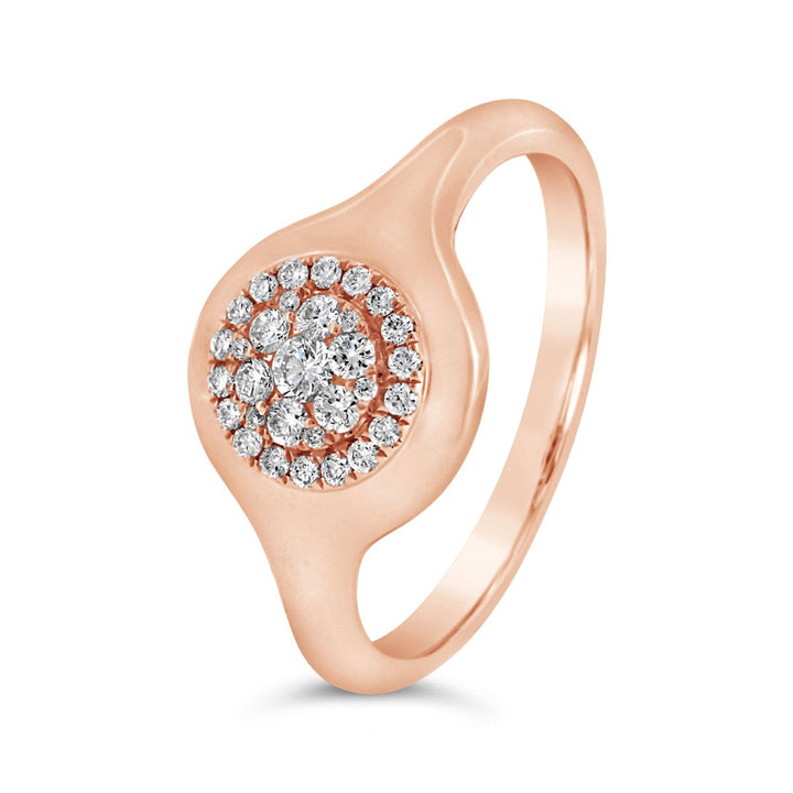 Pave Diamond Signet Ring