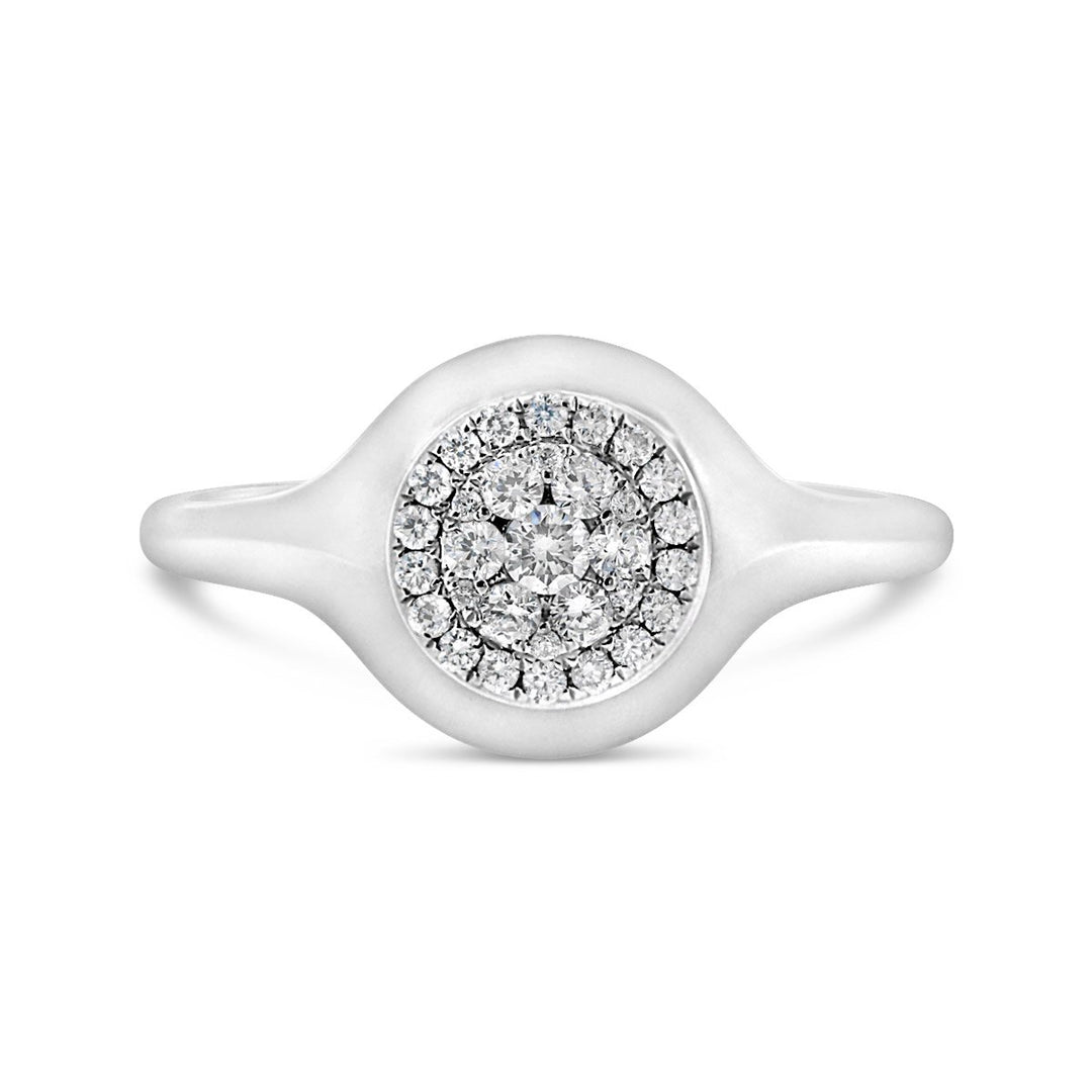 Pave Diamond Signet Ring