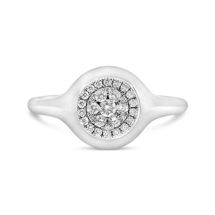 Pave Diamond Signet Ring