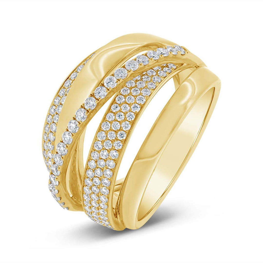 Fashion Ring Diamond Crossover