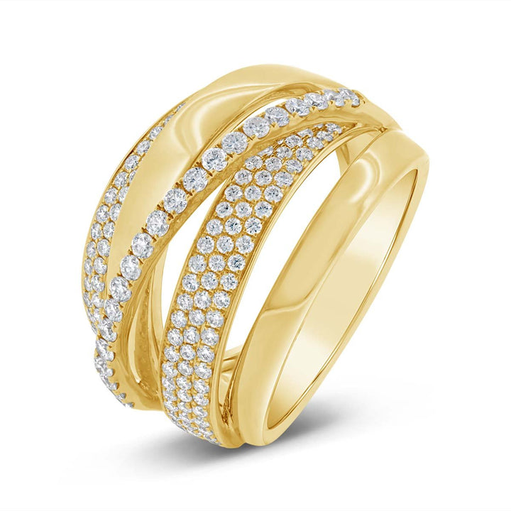 Fashion Ring Diamond Crossover