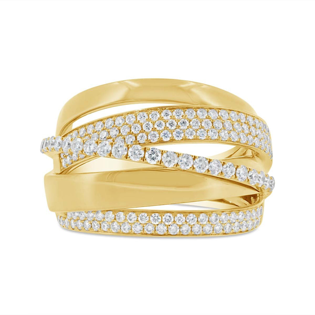 Fashion Ring Diamond Crossover