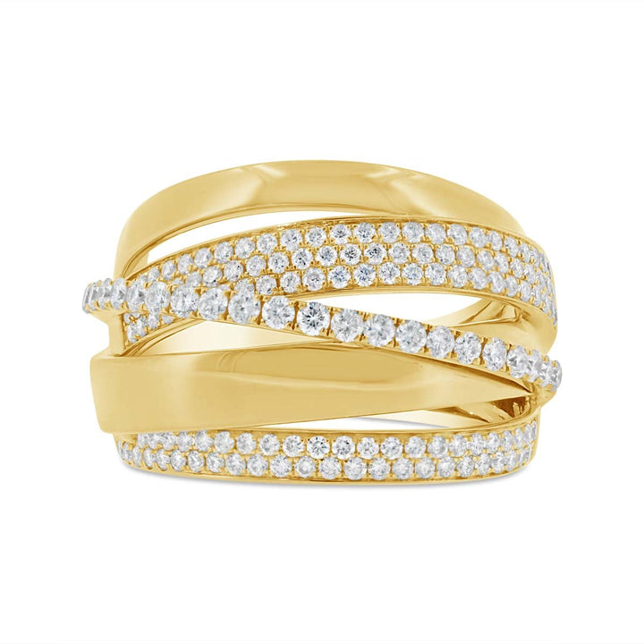 Fashion Ring Diamond Crossover