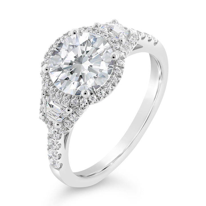 Three Stone Diamond Engagement Ring - ACB253
