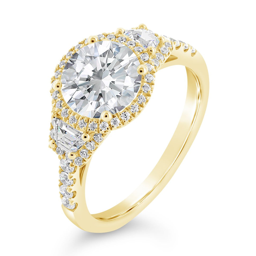 Three Stone Diamond Engagement Ring - ACB253