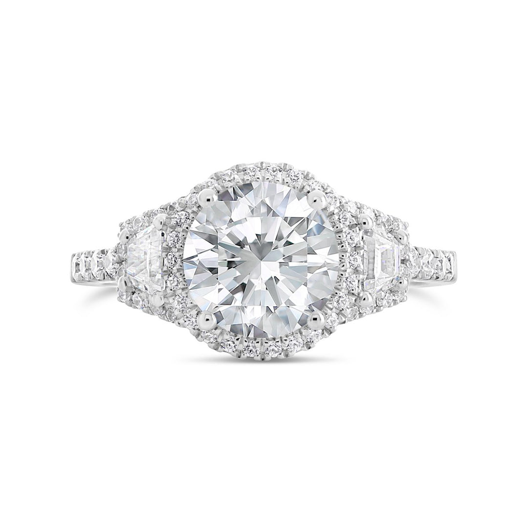 Three Stone Diamond Engagement Ring - ACB253
