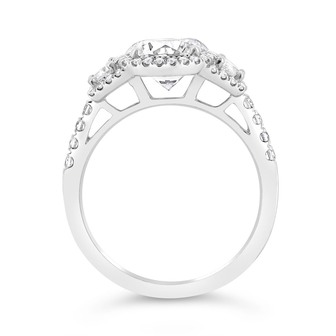 Three Stone Diamond Engagement Ring - ACB253
