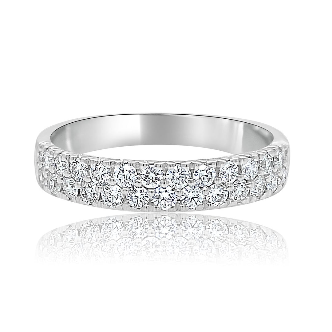 Half Way Set Double Row Diamond Band - GR3551