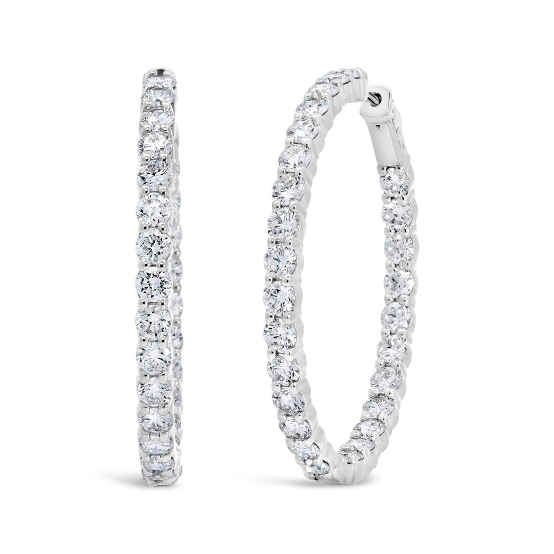 Lab Grown Inside-Outside Diamond Earrings - 63326EW