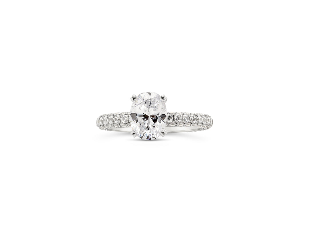 Pave Diamond Eternity Engagement Ring - The Diamond Guys