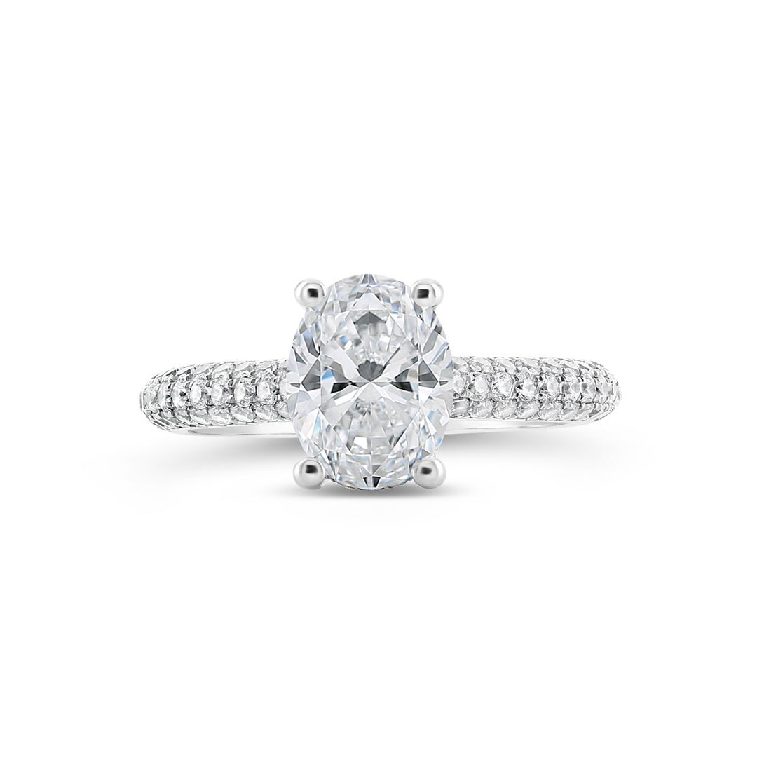 Pave Diamond Engagement Ring - The Diamond Guys