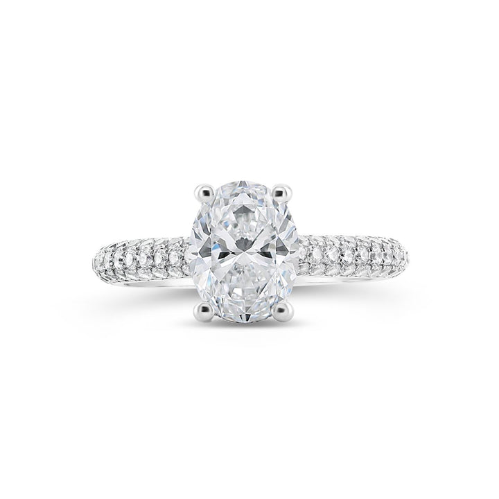 Pave Diamond Engagement Ring - The Diamond Guys