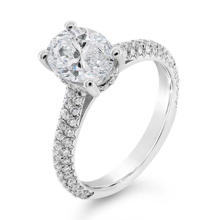 Pave Diamond Engagement Ring - The Diamond Guys