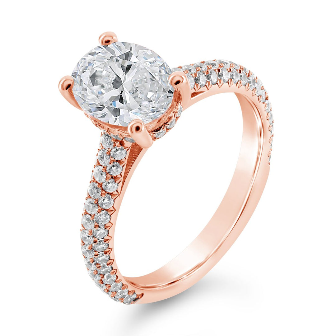 Pave Diamond Engagement Ring - The Diamond Guys