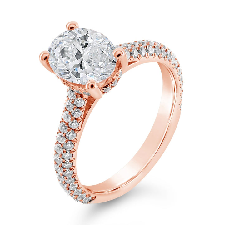 Pave Diamond Engagement Ring - The Diamond Guys