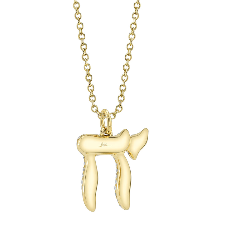 Shy Creation Diamond Pave Chai Necklace