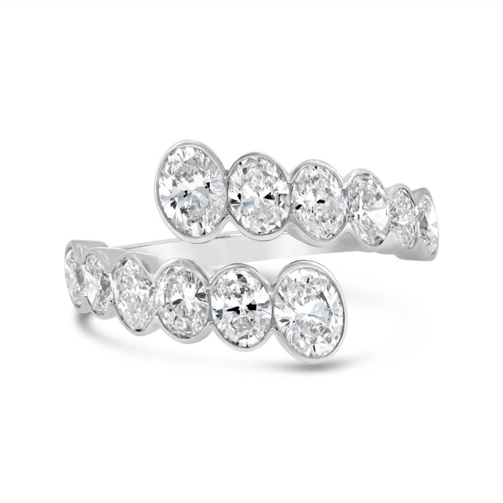 Open Band Bezel Set Oval Diamond