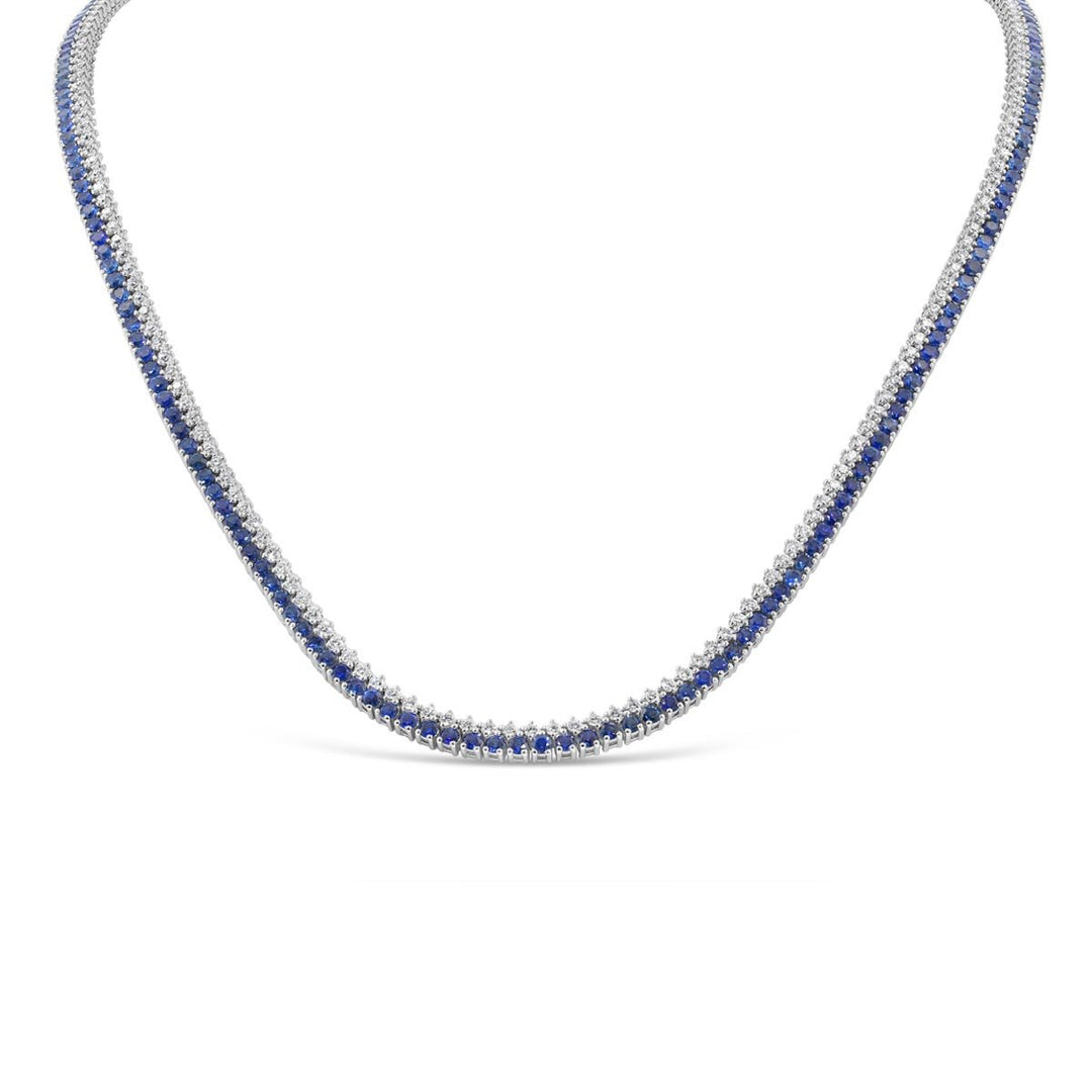 Diamond & Sapphire Necklace - The Diamond Guys