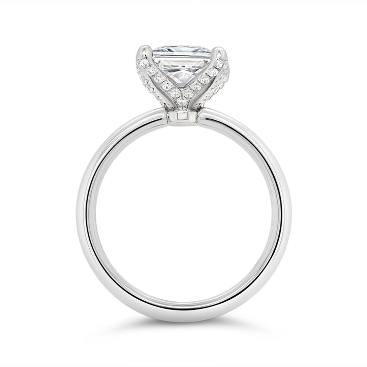 Hidden Halo Solitaire Diamond Engagement Ring - YJC5144R