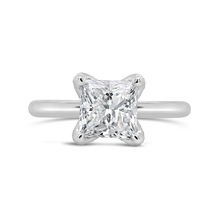 Hidden Halo Solitaire Diamond Engagement Ring - YJC5144R