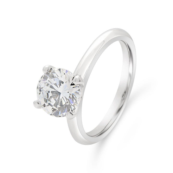Italian Made Solitaire Diamond Engagement Ring - The Diamond Guys