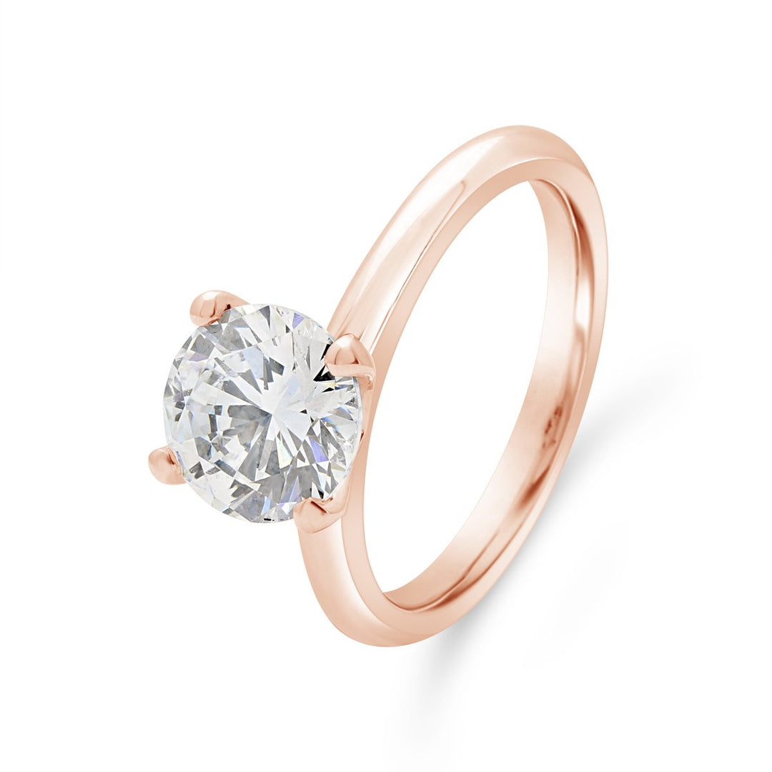 Italian Made Solitaire Diamond Engagement Ring - The Diamond Guys