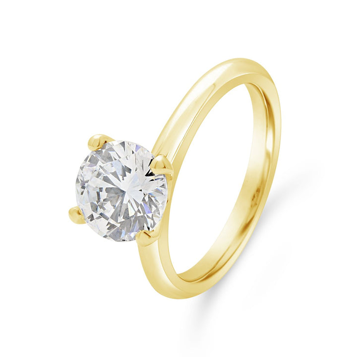 Italian Made Solitaire Diamond Engagement Ring - The Diamond Guys