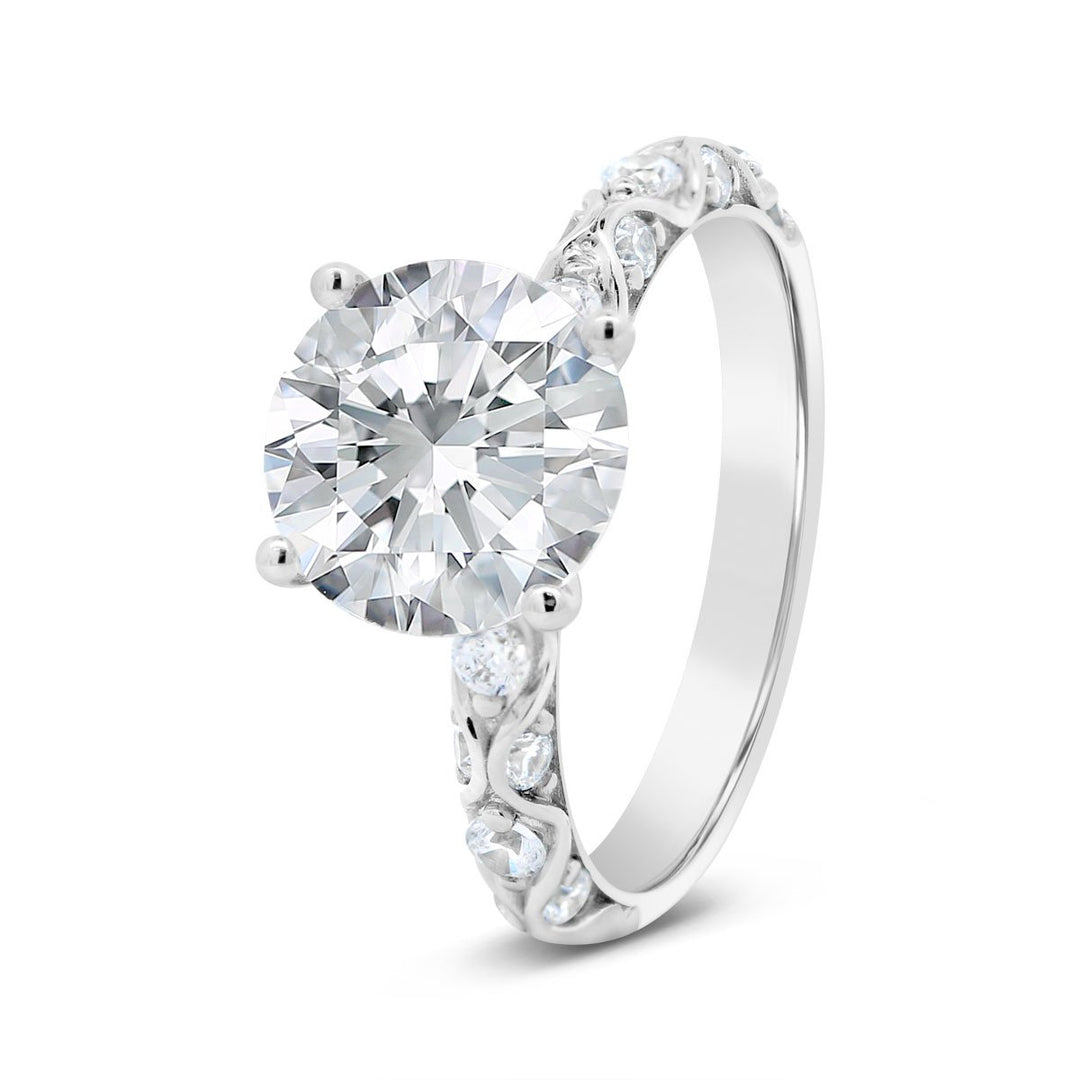 Vintage Inspired Unity Diamond Engagement Ring - YJC6004R - The Diamond Guys